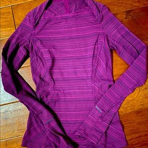 Lululemon purple and black long sleeved top